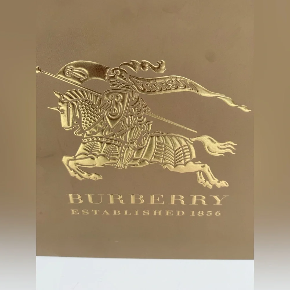 Large Authentic Burberry Prorsum Gold Foil Paper Shopping Bag 24.75”x17.75x10.5”